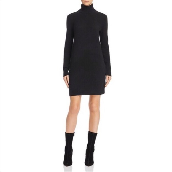 Equipment Oscar Cashmere BlackTurtleneck Dress L - Picture 5 of 12